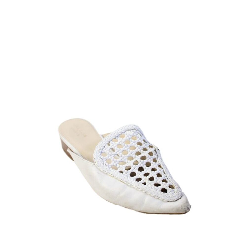 Cole Haan Grand.OS Womens Slip On Pointed Toe Leather Mules White Size 8